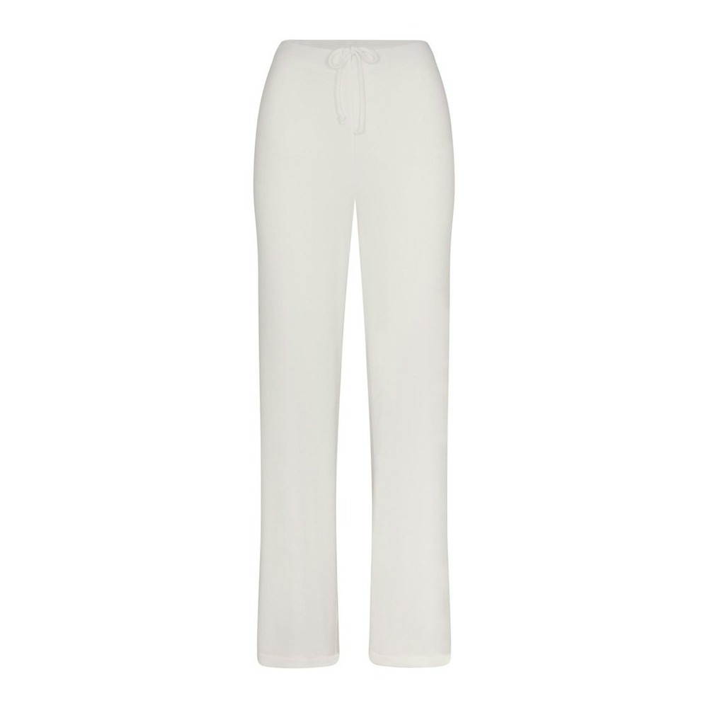Skims Soft Lounge Sleep Pants Marble White Ribbed Wide Leg  AP-SET-0600 Small